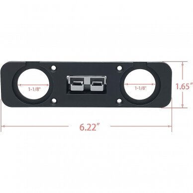 50A Single anderson plug panel with 2 holes 2