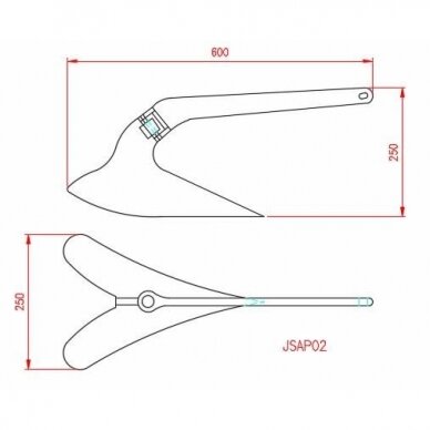 Anchor Plough stainless steel (7kg AISI316) 2