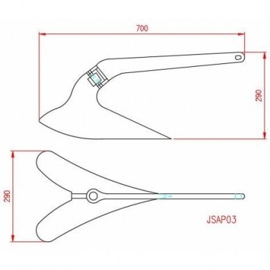 Anchor Plough stainless steel (9kg AISI316) 2