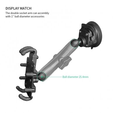 Double Socket Arm, B size, 17cm 2