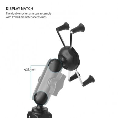 Double Socket Arm, B size, 9cm 2