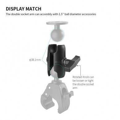 Double Socket Arm, C size, 9cm 1