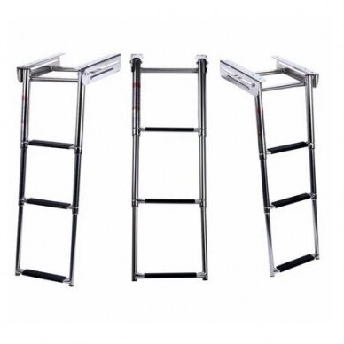 3 Steps Pulley Stainless Steel Under Platform Ladder  4