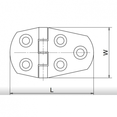 Lankstas (ner. plienas AISI316, 57x38-5mm) 1