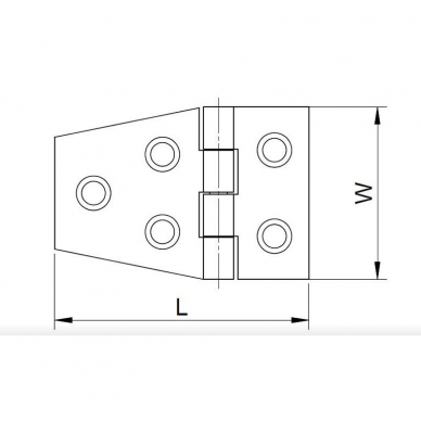 Lankstas (ner. plienas AISI316, 59x40-2mm) 1