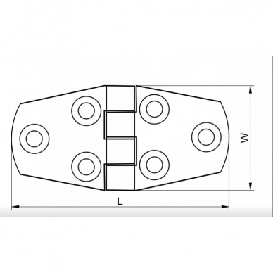 Lankstas (ner. plienas AISI316, 76x38-5mm) 1