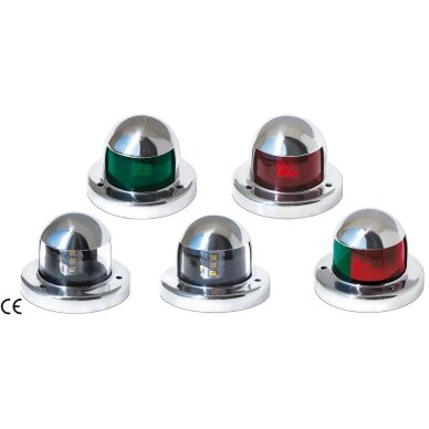 LED NAVIGATION LIGHTS STERN 135''12V, 2,2W Stainless STEEL, White