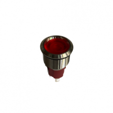 Stainless Steel Button Switch (on-off, 19mm, 15A, 12/24v, red LED)