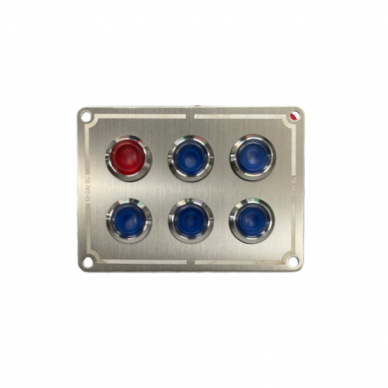 Stainless Steel Button Switch ((on-off), 19mm, 15A, 12/24v, red LED) 2