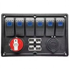 Multifunctional 12V/24V Switch Panel with Dual Anderson Connectors