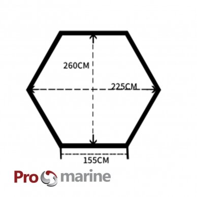 Pop-up shelter for ice fishing ProMarine 260T (260*225*170cm, insulated grey/black) 12