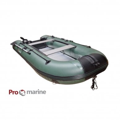 Inflatable motor boat with keel ProMarine AL330 (330cm, floor Aluminum, green) 1