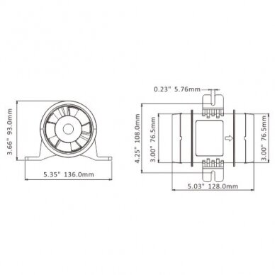 Seaflo ventiliatorius 12v, 247cmb 2