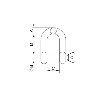 European Type D Shackle (8mm) 1