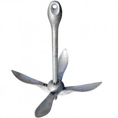 Foldable anchor (4kg, galvanized)