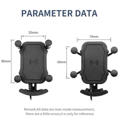 Phone holder with wireless chartger 3