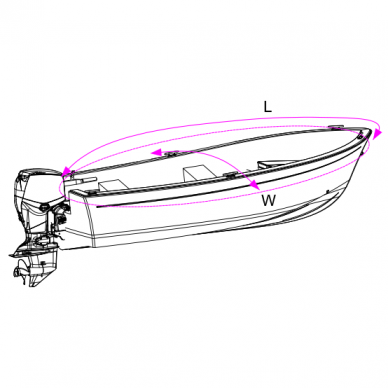 Transportavimo tentas OCEANSOUTH aliuminio ar ploastikinėms valtims 8