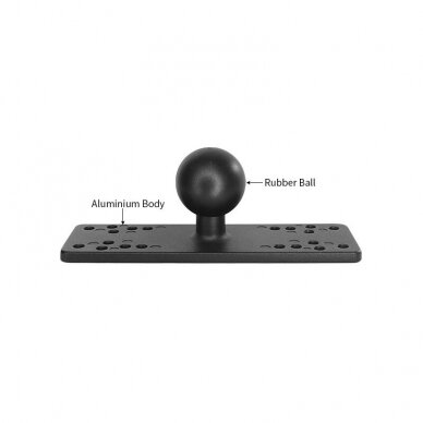 Mounting platform  with ball, C size, rectang.158x51mm