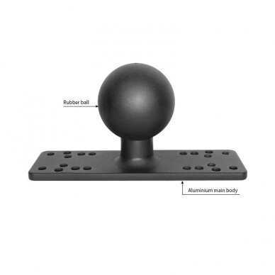 Mounting platform  with ball, D size, rectang.158x 51mm