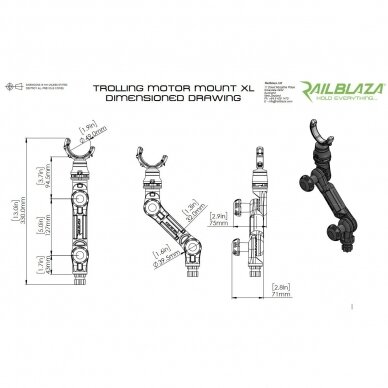 Trolling motor support Railblaza 4